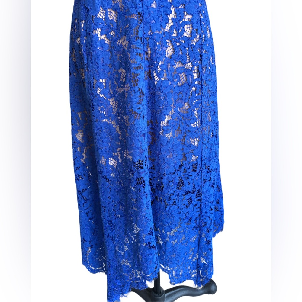 NWT Lulus One Wish Royal Blue Lace Midi Dress Medium - Picture 4 of 9